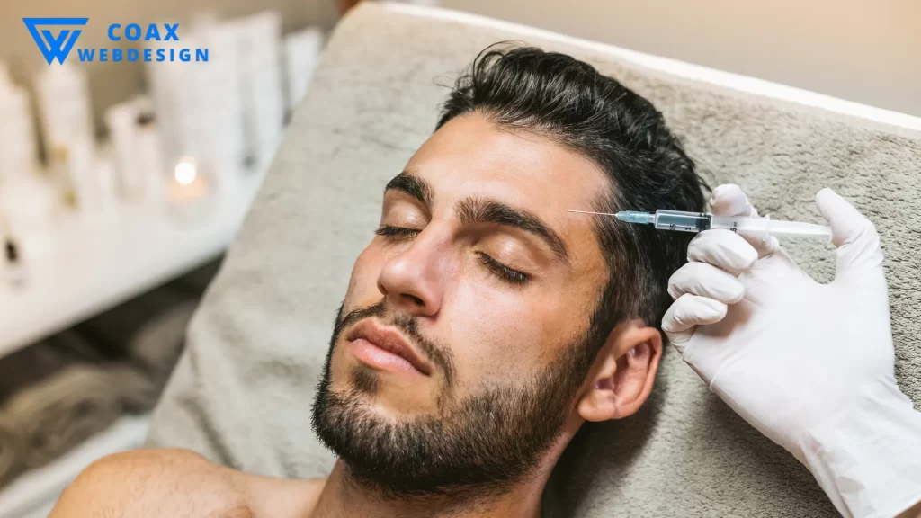 Man undergoing Botox injection in the forehead area. Understand how long Botox lasts and its benefits.